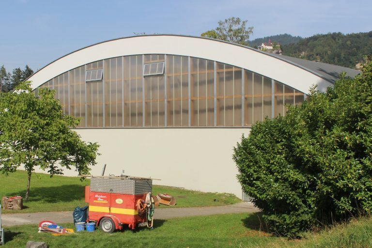 Die Tennishalle wird an den Tennisclub Lauterach verpachtet. <span class="copyright">STP</span>