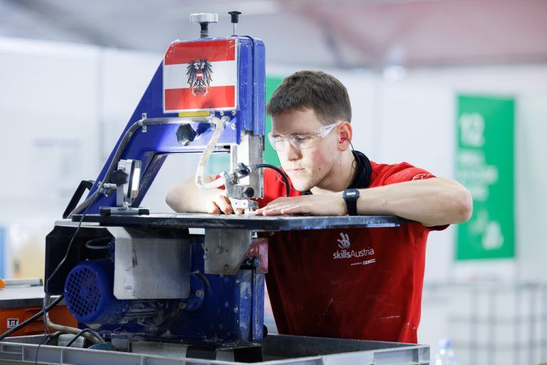 Theisl am zweiten Wettbewerbstag der EuroSkills in Danzig. florian wieser (5)