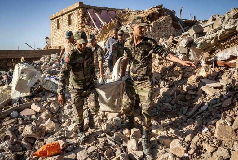 Viele schwer zu erreichende Ortschaften – wie hier Bergdorf Tafeghaghte – wurden besonders hart vom Erdbeben getroffen.AFP
