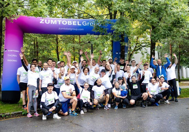 Zumtobel ist jedes Jahr mit einem großen sportlichen Team dabei.