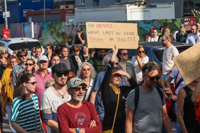 Befürworter protestierten kürzlich in Bregenz.<span class="copyright"> VN/Bregenz</span>