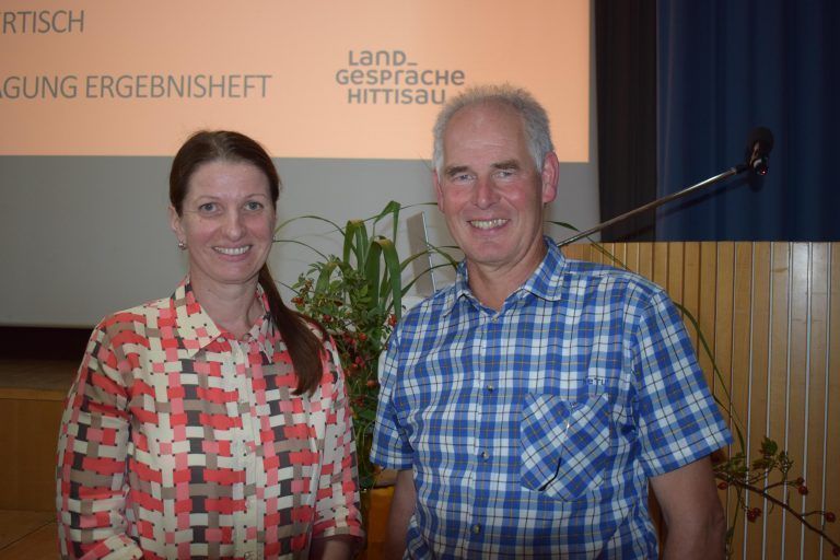 Moderatorin Anna-Maria Schneider-Moosbrugger und Josef Türtscher.