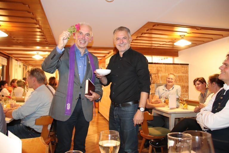 Segen und Dank: Pfarrer Paul Burtscher und der Bildsteiner Bürgermeister Walter Moosbrugger.