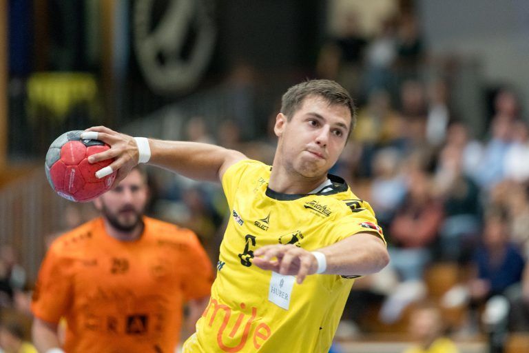 Markus Mahr und Constantin Möstl feierten gemeinsam den Meistertitel mit Westwien, am Samstag treffen sie in Hard aufeinander. Gepa, Stiplovsek