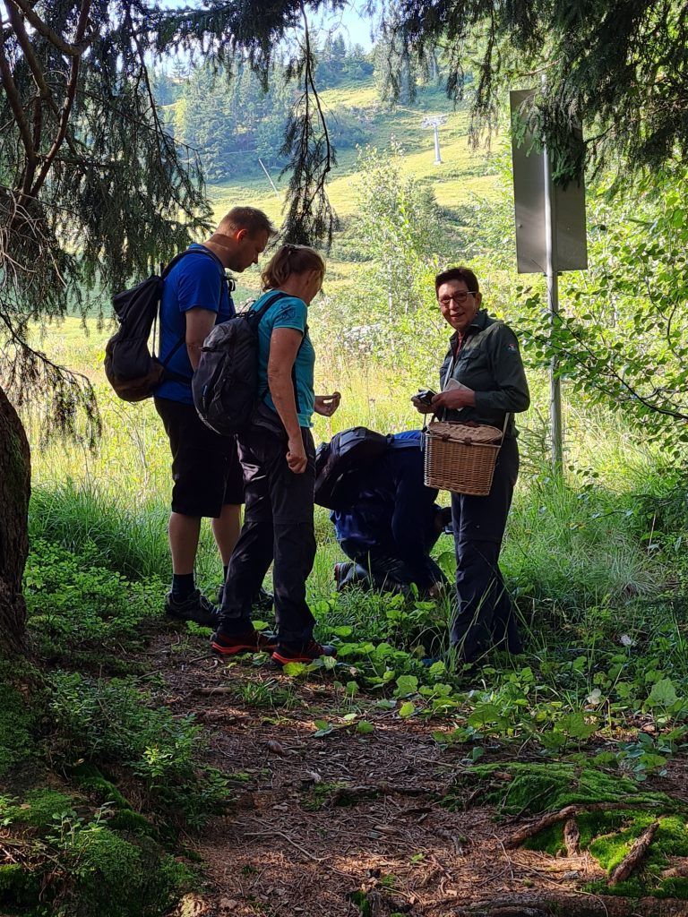 Uschi Österle bei einer pilzkundlichen Wanderung auf dem Hochhäderich. <span class="copyright">Österle</span>