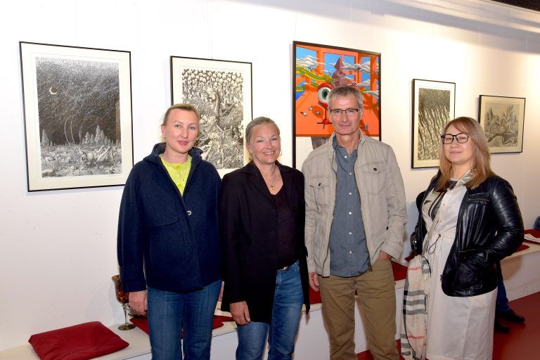 Von links: Daria Bodemann, Gabriele Salvadori-Fitz mit Ehemann Christian Salvadori und Viktoria Kuzmina.