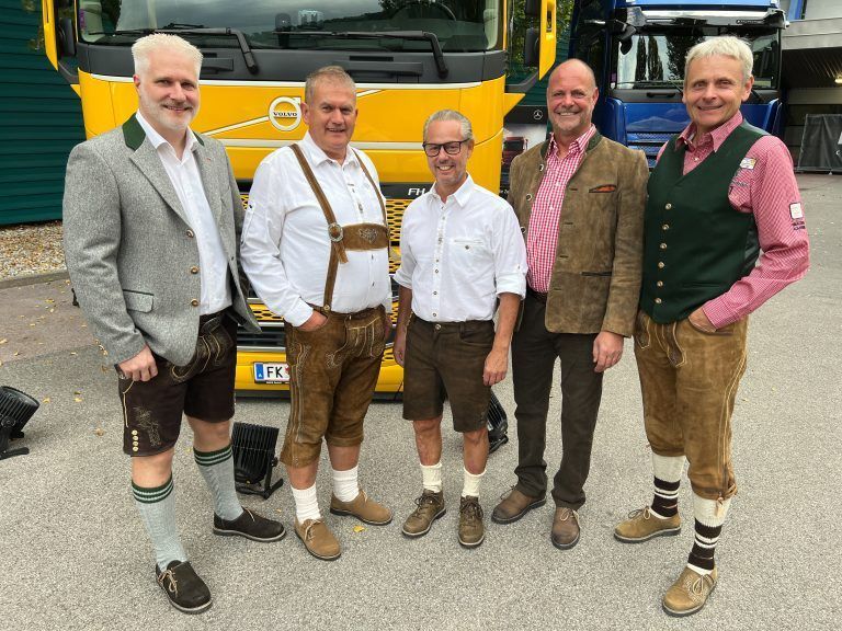 Die Gastgeber Matthias Mayr, Bernhard Drexel, Michael Kramer, Michael Zimmermann und Michael Tagwerker. franc