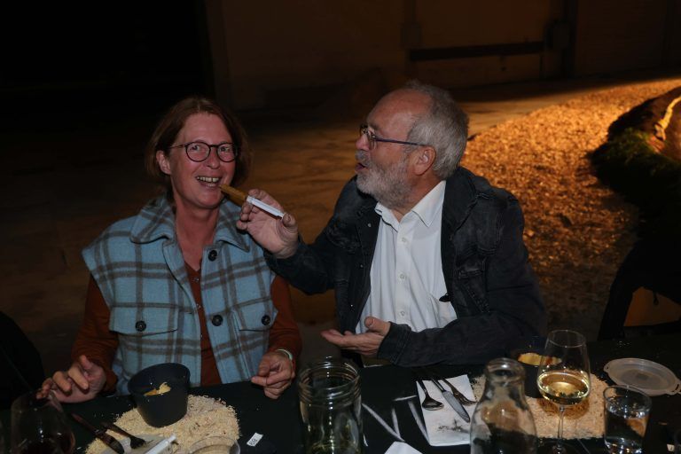 Marlene Riederle (Bodenseekreis) und Klaus aus Lustenau mit süßer Spritze.