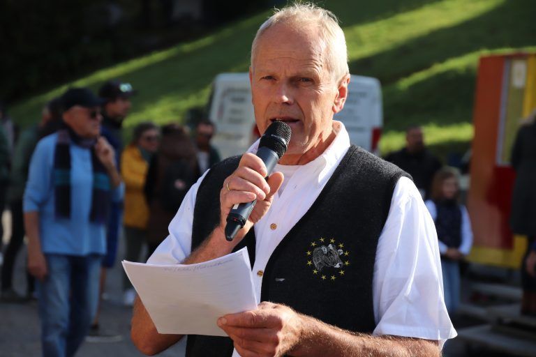 Kuno Staudacher präsentierte den Viehzuchtverein.