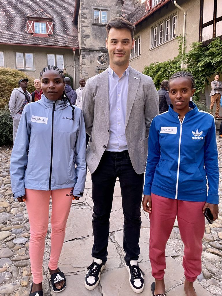 Mario Wohlfahrt mit Kebebush Yisma und Bashanke Bilo
