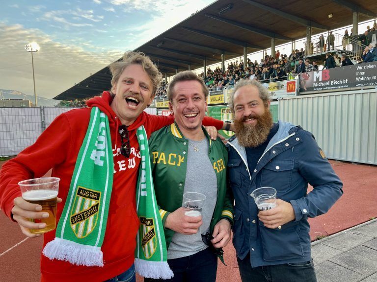 Beste Fans! Martin Brunold, Jogi Mangard und Manuel Hagen.