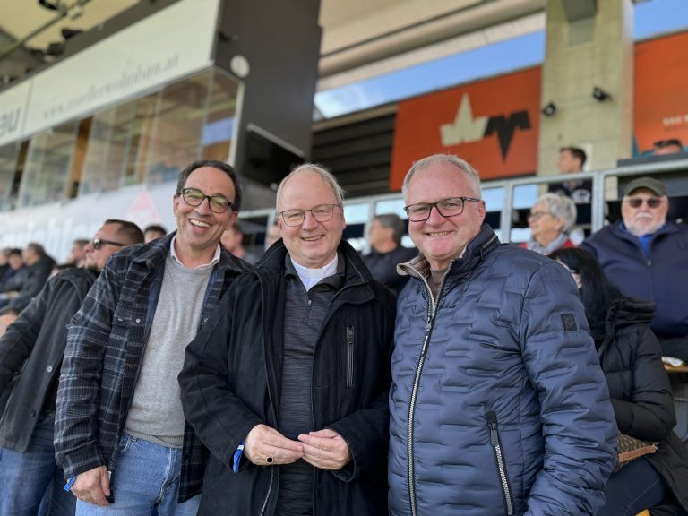 Markus Amann, Bischof Benno Elbs, Thomas Fritz.