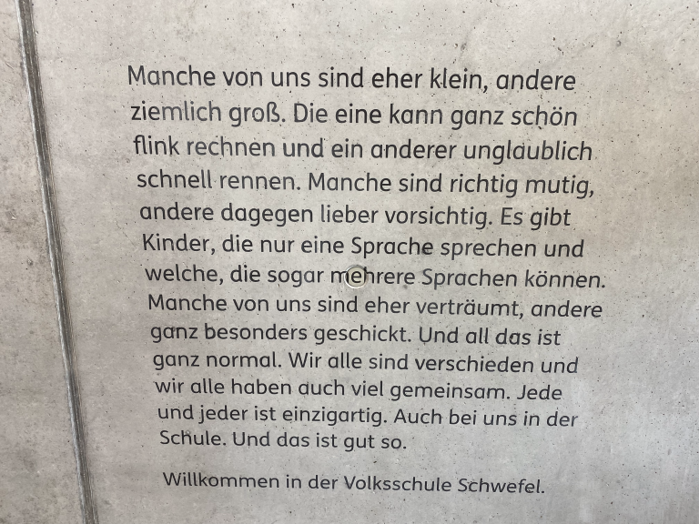 Auf die individuellen Talente und Fähigkeiten aufmerksam machen – das ist das Motto der Volksschule Schwefel in Hohenems.<span class="copyright">Gruber</span>