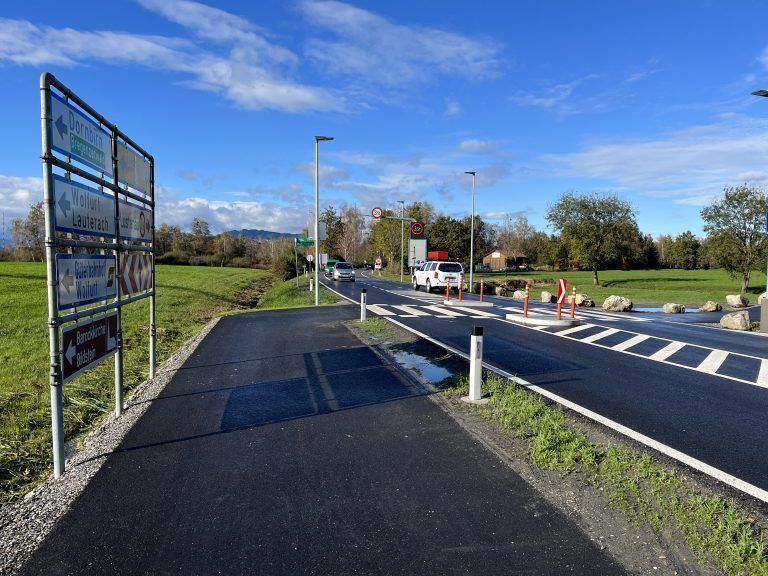 Die neue Querung über die Senderstraße. <span class="copyright">VN/Plesch</span>