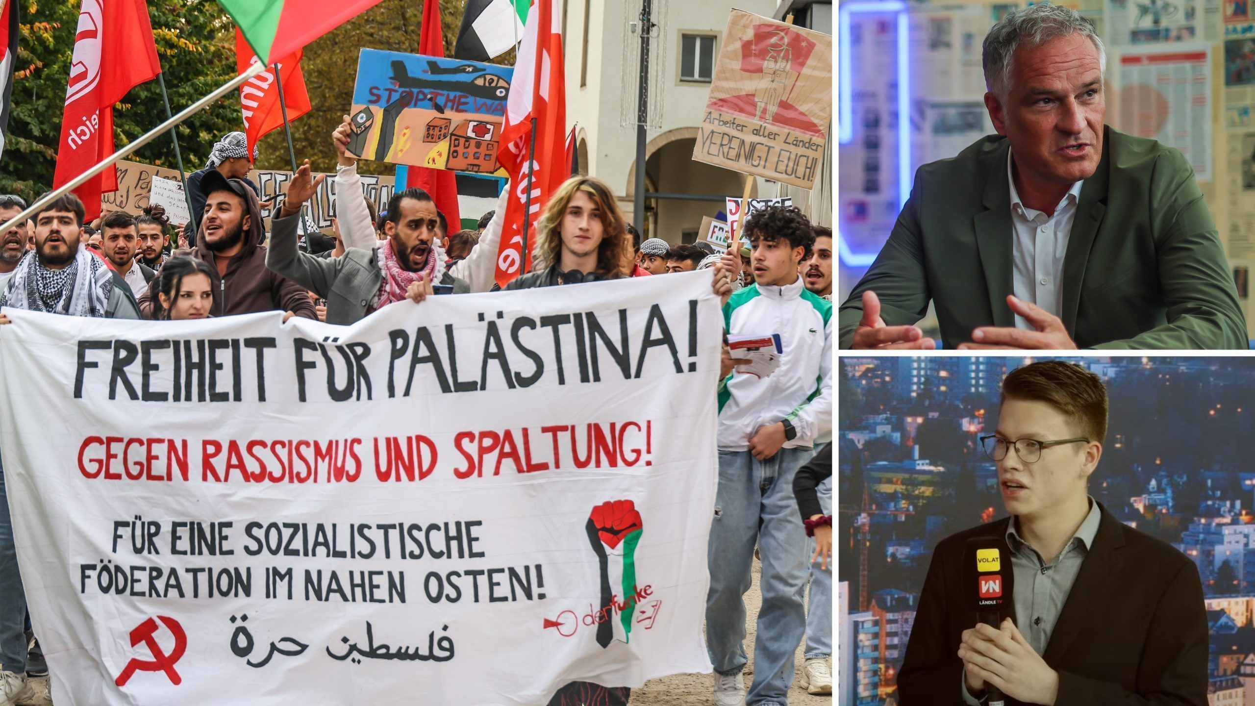So reagieren Mario Leiter und Elias Wehinger auf die Pro-Palästina-Demo in Bregenz