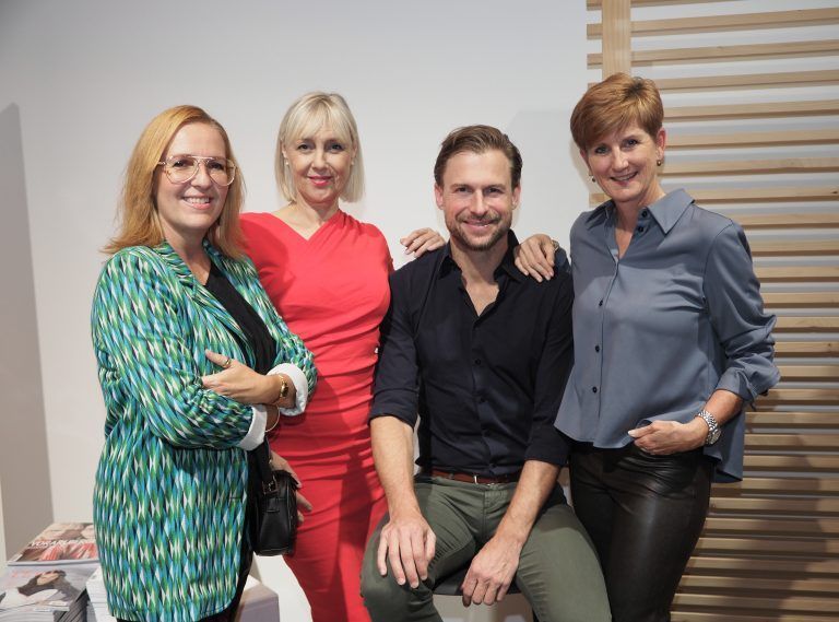 Mirjam Hollenstein, Gustav-Projektleiterin Petra Fiel, Aussteller Manuel Rauner und Messe-Geschäftsführerin Sabine Tichy-Treimel.sie