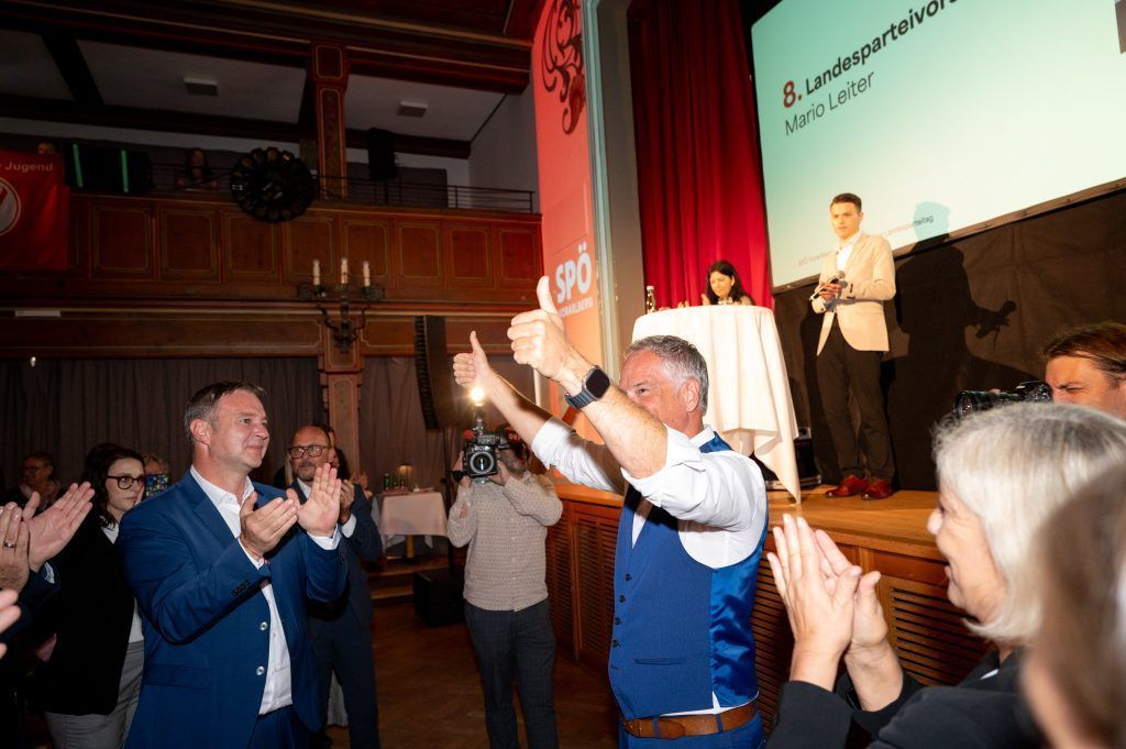 89 Prozent für Mario Leiter: Rote feiern sich und den neuen Parteichef