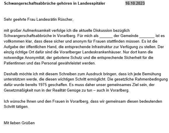 Das ist das Schreiben der Regio Bodensee.