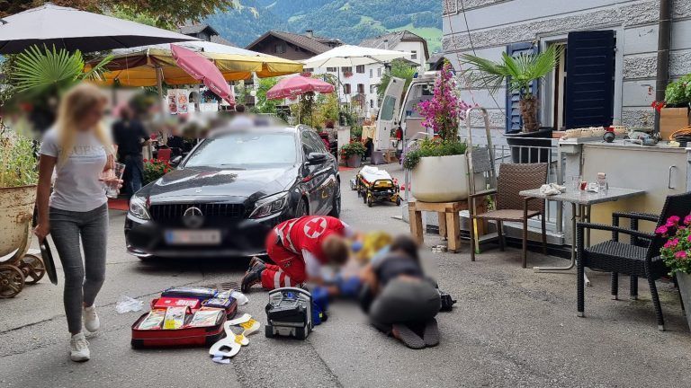 Der „Unfall“ ereignete sich Anfang August in der Kronengasse in Schruns. <span class="copyright">privat/handout</span>