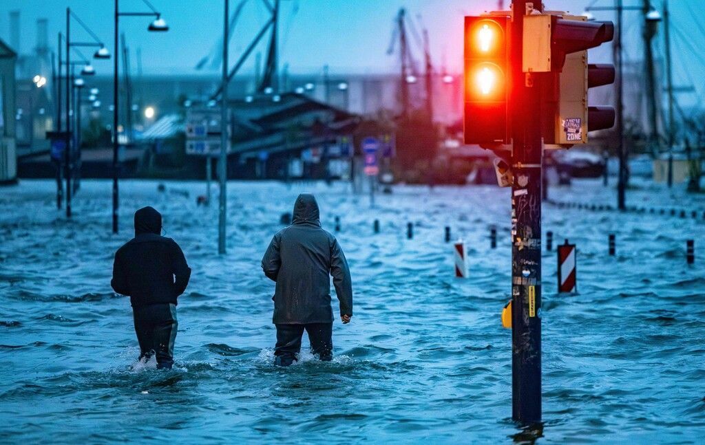 Großes Aufräumen nach Sturmflut mit Millionenschäden