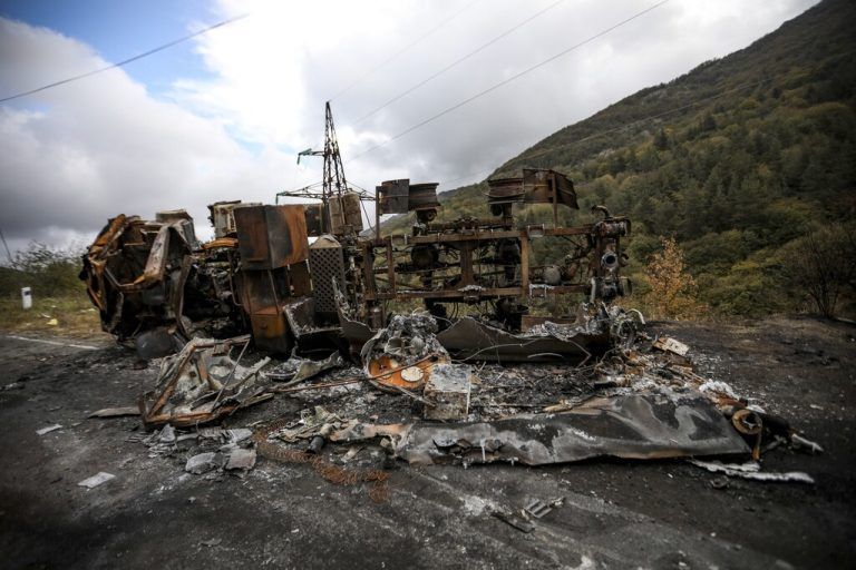 Die Spuren des Einmarsches sind in Berg-Karabach überall zu sehen. AP