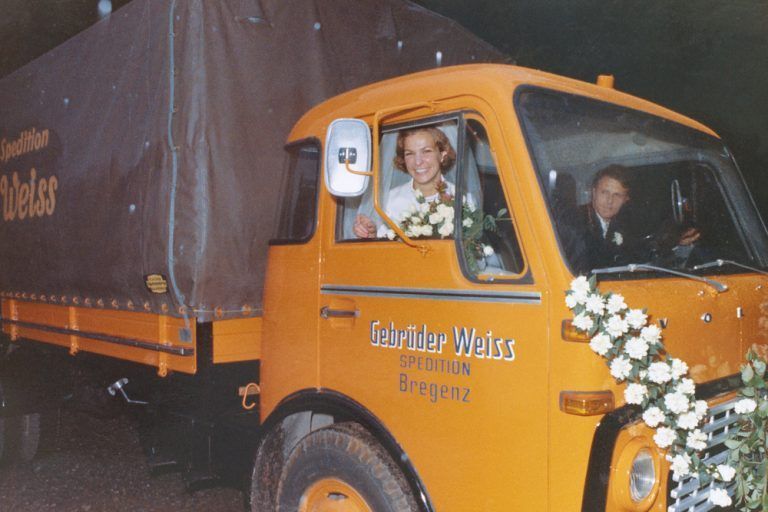 Bei der Hochzeit im Jahr 1968 kam natürlich ein Fahrzeug aus der eigenen Firmenflotte zum Einsatz. FA