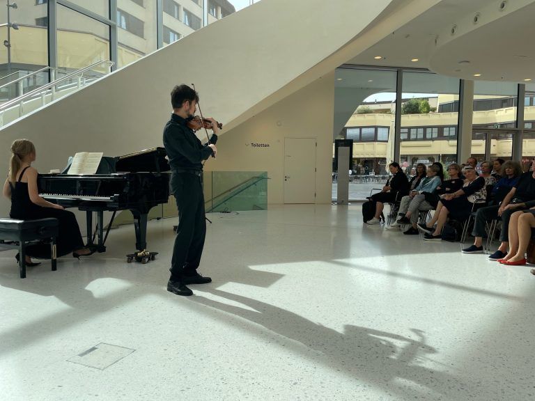 Pierluigi Parisse gab eine Tarantelle für Violine und Klavier zum Besten.