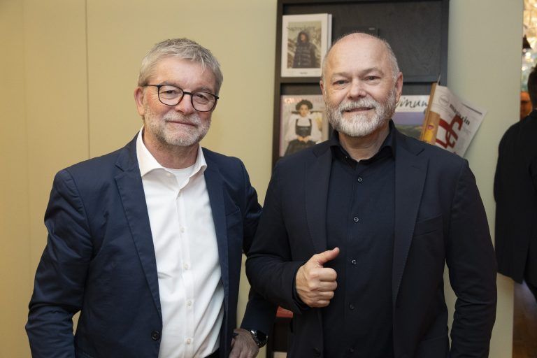 Hilti+Jehle-Chef Alexander Stroppa (li.) und Reiter-GF Harald Künzle.