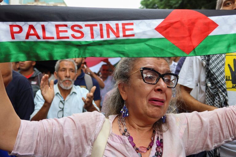 Pro-palästinenischer Protest in Tunis, der Hauptstadt Tunesiens.