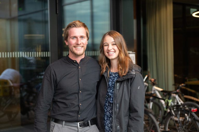 Simon Bucher und Leonie Lanser kamen als interessierte Besucher.