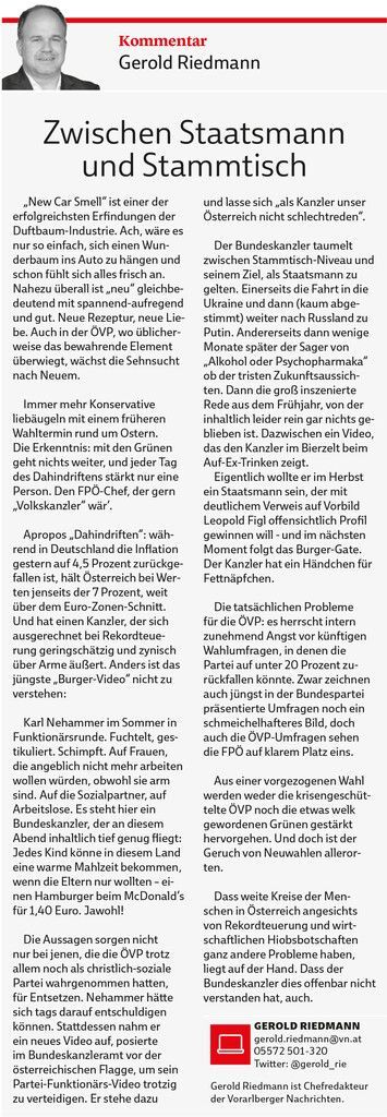 Nehammer im Visier