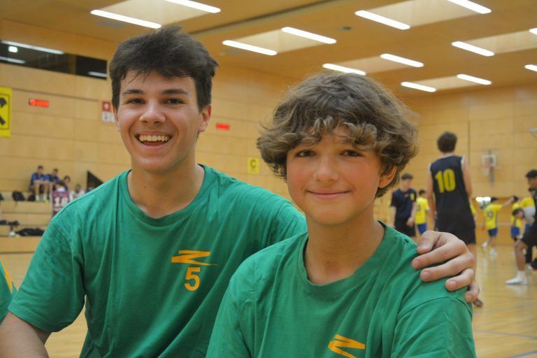 Maximilian Wagner (16) und Arthur Dürr (14) machten das erste Mal mit ihrer Schule, dem BORG Egg mit.
