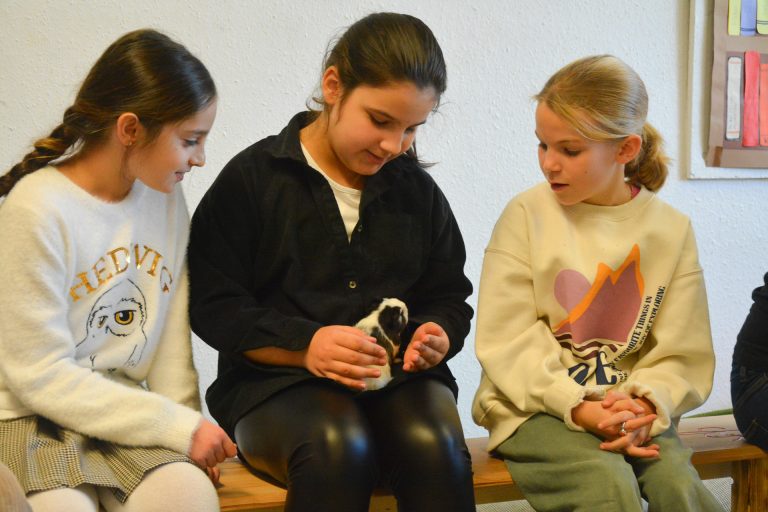 Die Tiere waren die Stars des Schultags.
