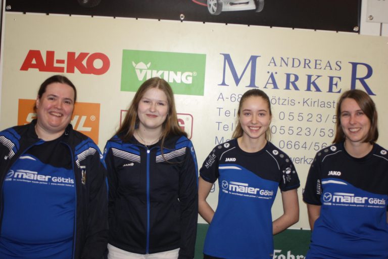 Denise Poller, Stefanie Sieber, Marlene Kainz und Tabea Peschl - Frauen vom SKC Koblach. <span class="copyright">VN-TK (11)</span>