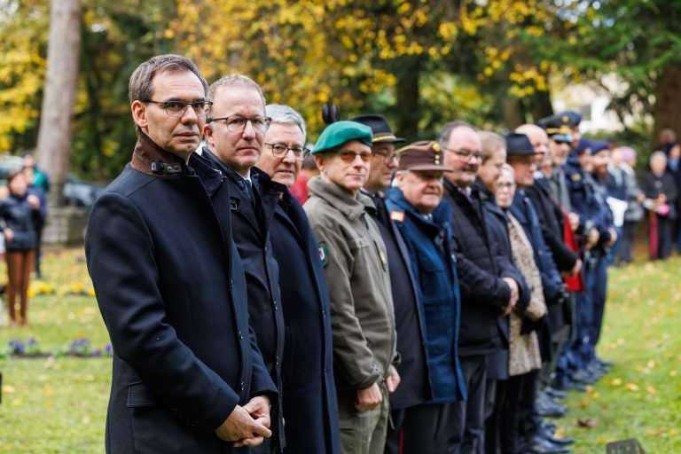 Unter anderem gedenkten Landeshauptmann Markus Wallner, Landesrat Christian Ganter, Bürgermeister Wolfgang Matt den Kriegsopfern und rufen zum Frieden auf. <span class="copyright">VLK</span>