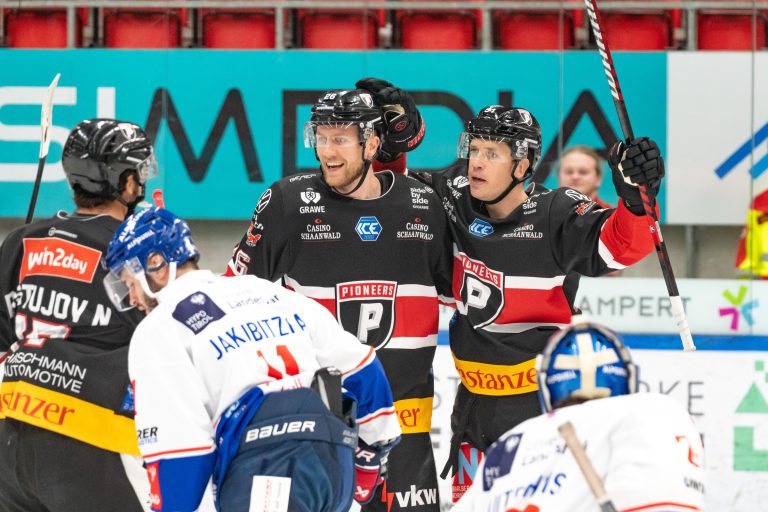 Guus van Nes und Daniel Woger präsentierten sich als kongeniales Duo in der Toplinie der Pioneers.Stiplovsek