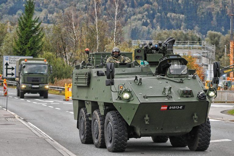 Am Dienstag kamen die gepanzerten Fahrzeuge in Vorarlberg an. <span class="copyright">Bundesheer</span>