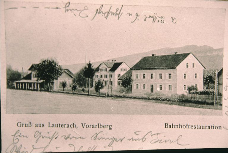 Historische Aufnahme: Der Bahnhof Lauterach in seinen Anfangsjahren.<span class="copyright"> volare</span>