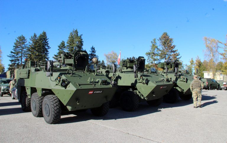 Pandur-Radpanzer der gehärteten Jägerkompanie. <span class="copyright">Bundesheer</span>
