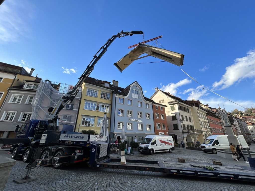 Spektakuläre Dachstuhlsanierung in Feldkirch