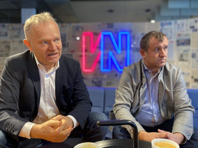 Auf Besuch in der VN-Redaktion: Peter Marko und Thomas Lerch. <span class="copyright">VN/Rauch</span>