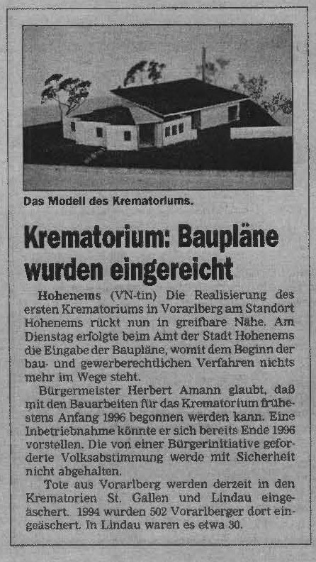 25 Jahre Krematorium: Dem Tod so nahe wie dem Leben