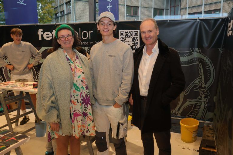 Margit Hinterholzer, Alex Fetz und Regio-Obmann Guido Flatz.