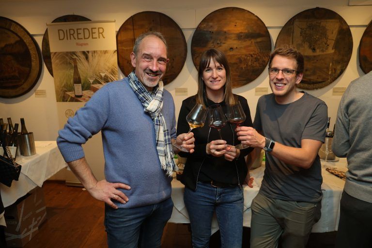Matthias Marchesani (Dürnberg), Winzerin Sylvia Ernst und Manuel Gallaun („Dogana“).