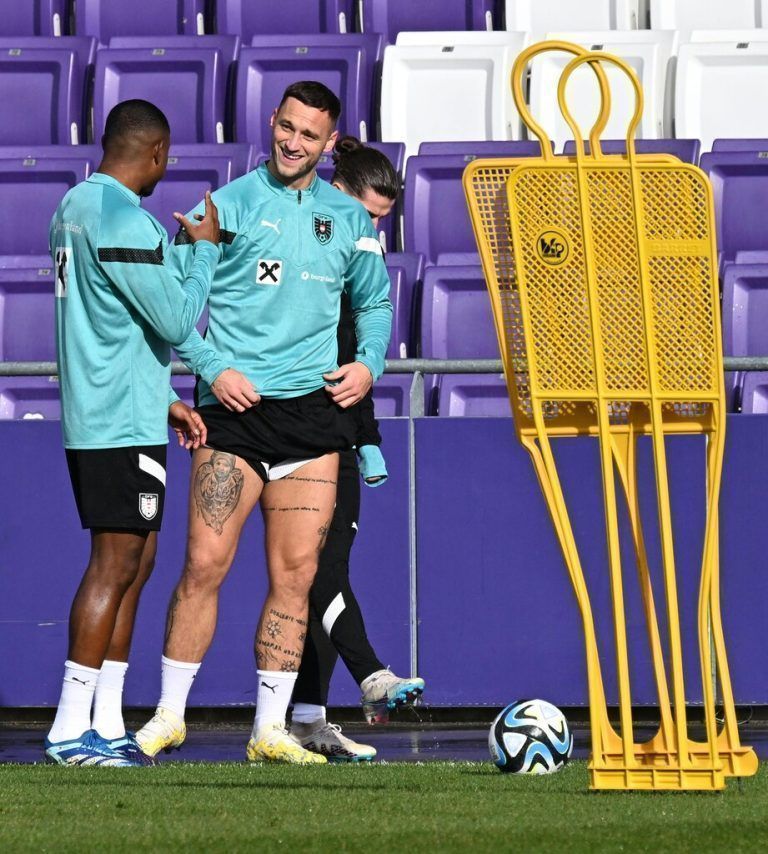 Der Kapitän ist fit. Neben David Alaba (links) wird wohl auch Marko Arnautovic von Beginn an gegen Estland spielen.gepa