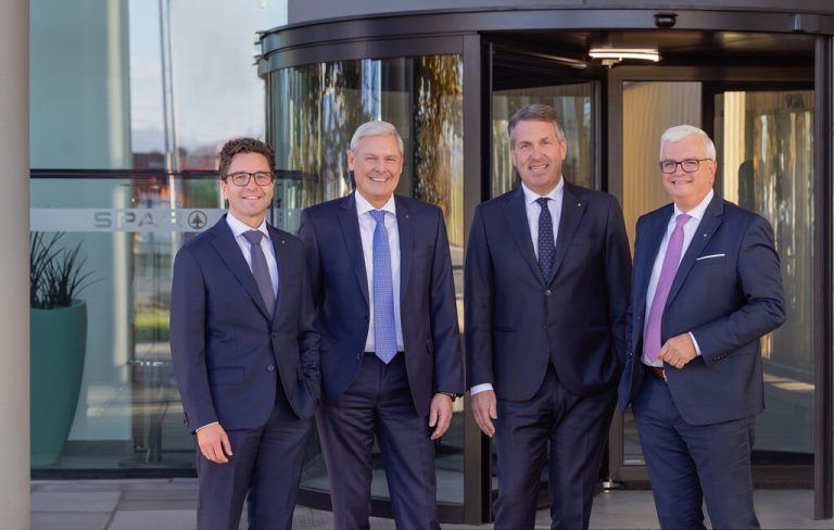 Der Spar-Vorstand mit Markus Kaser, Hans K. Reisch, Paul Klotz und Marcus Wild.
SPAR/Eva trifft.Fotografie