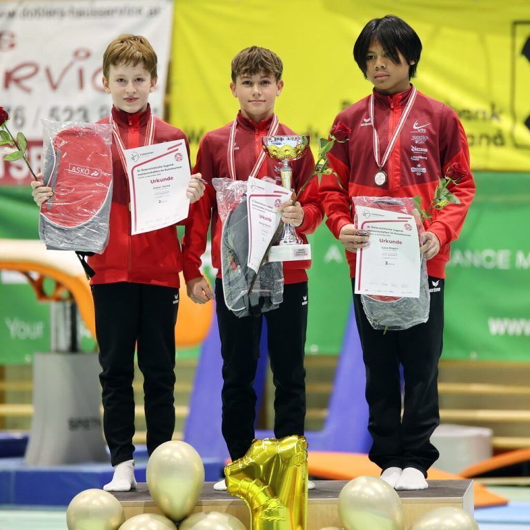 Die Top-3 in der Jugendstufe 1 (v. l.): Oskar Jenny, Samuel Wachter und Luca Hagen.