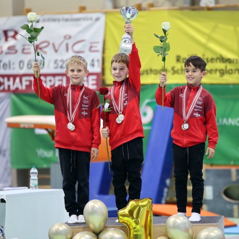 Die Top-3 in der Jugendstufe 6 (v. l.): Mathias Rexa, Florian Endres und Levi Bitschnau.