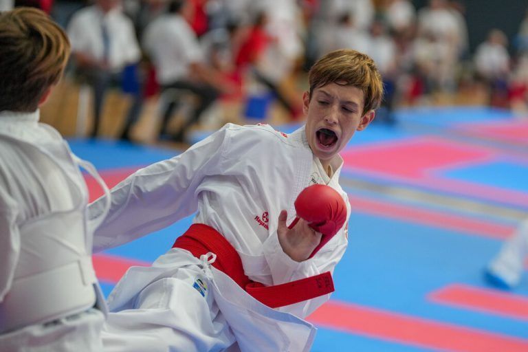 Eric Schnetzer erkämpfte sich im U12-Kumite zwei erste Plätze bei den Vienna Open.Karate Vorarlberg