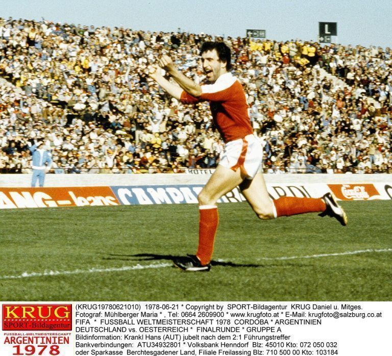 Es ist und bleibt das „größte“ Tor in der Länderspielgeschichte zwischen Österreich und Deutschland. Hans Krankl traf bei der WM 1978 zum 3:2-Sieg gegen die Deutschen.krug